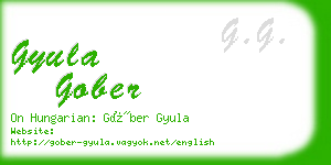 gyula gober business card